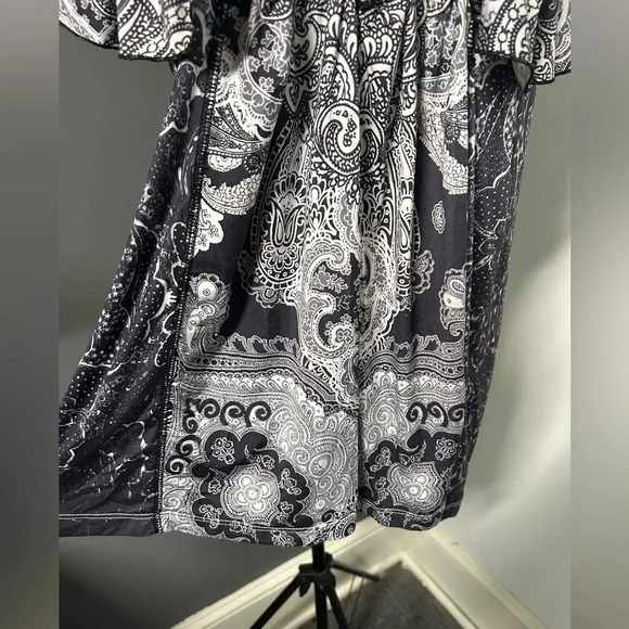 One World Bat Wing Bohemian Embellished Top Women’s Large Lace Flutter Sleeve - Picture 6 of 16